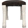 Noir Claw Leg Saddle Stool - Mahogany, 33" W