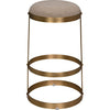 Noir Dior Bar Stool, Metal w/ Brass Finish, 19" W