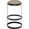 Noir Dior Bar Stool, Black Steel, 19" W