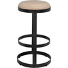 Noir Dior Bar Stool, Black Steel, 19" W