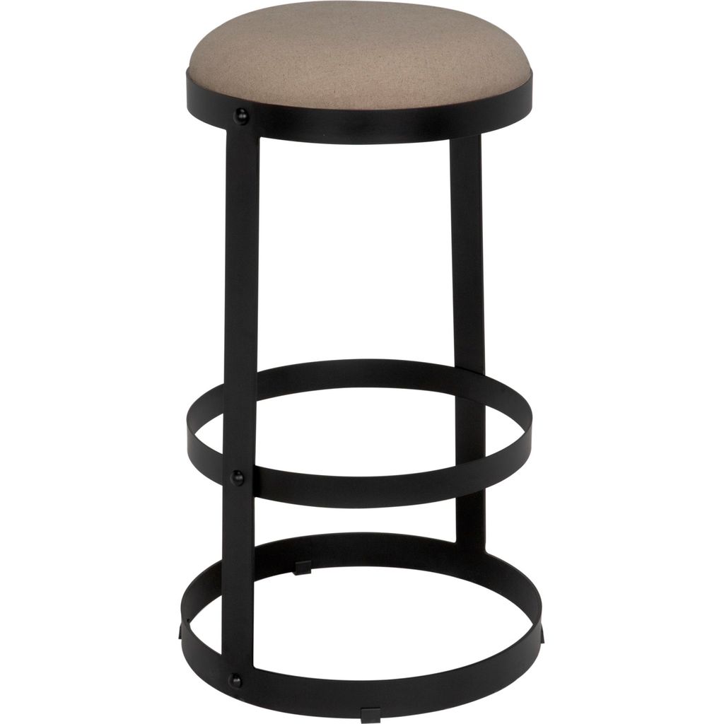 Primary vendor image of Noir Dior Bar Stool, Black Steel, 19" W