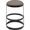 Noir Dior Counter Stool, Black Steel, 19" W