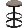 Noir Dior Counter Stool, Black Steel, 19" W