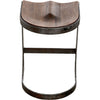 Noir Baxter Counter Stool - Walnut & Industrial Steel, 17" W