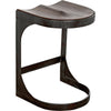 Noir Baxter Counter Stool - Walnut & Industrial Steel, 17" W