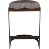 Noir Baxter Counter Stool - Walnut & Industrial Steel, 17" W