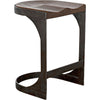 Noir Baxter Counter Stool - Walnut & Industrial Steel, 17" W