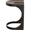 Noir Baxter Counter Stool - Walnut & Industrial Steel, 17" W