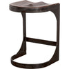 Noir Baxter Counter Stool - Walnut & Industrial Steel, 17" W