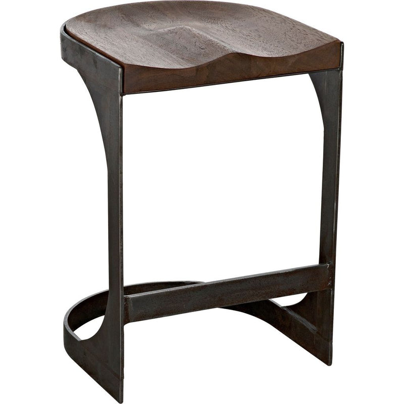 Primary vendor image of Noir Baxter Counter Stool - Walnut & Industrial Steel, 17