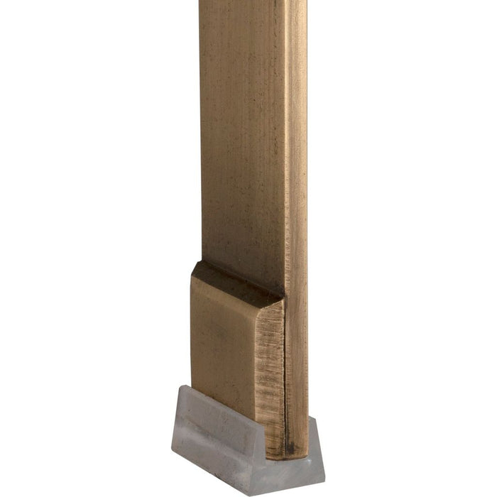 Noir Prince Bar Stool w/ Leather, Brass Finish, 14.5" W