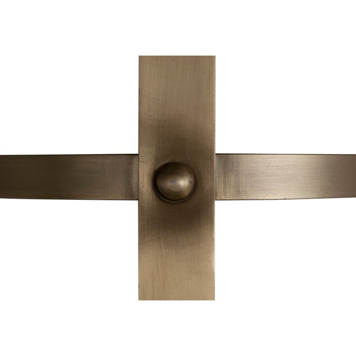 Noir Prince Bar Stool w/ Leather, Brass Finish, 14.5" W