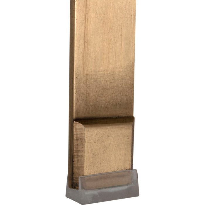 Noir Prince Bar Stool w/ Leather, Brass Finish, 14.5" W