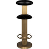 Noir Sedes Bar Stool, Steel w/ Brass Finish, 16" W