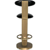 Noir Sedes Bar Stool, Steel w/ Brass Finish, 16" W