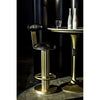 Noir Sedes Bar Stool, Steel w/ Brass Finish, 16" W