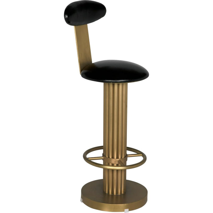 Primary vendor image of Noir Sedes Bar Stool, Steel w/ Brass Finish, 16" W