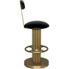 Noir Sedes Counter Stool, Steel w/ Brass Finish, 16" W