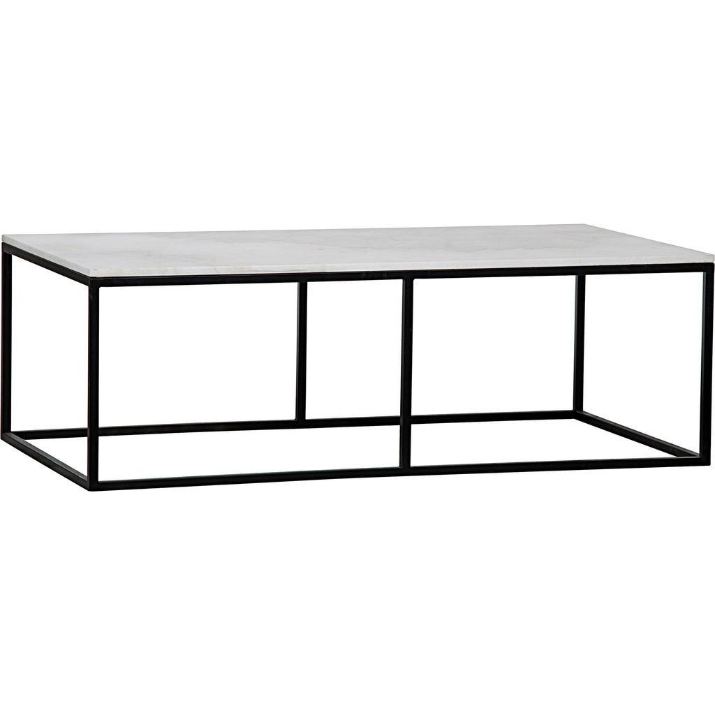 Primary vendor image of Noir Lois Coffee Table - Industrial Steel & Bianco Crown Marble, 30"