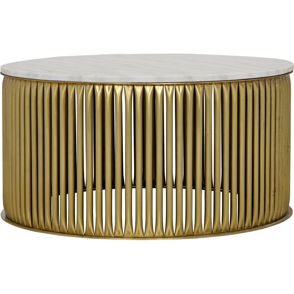 Primary vendor image of Noir Lenox Coffee Table - Industrial Steel & Bianco Crown Marble, 36"