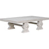 Noir Suzu Coffee Table, White Wash - Mahogany & Veneer, 38"