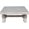 Noir Suzu Coffee Table, White Wash - Mahogany & Veneer, 38"