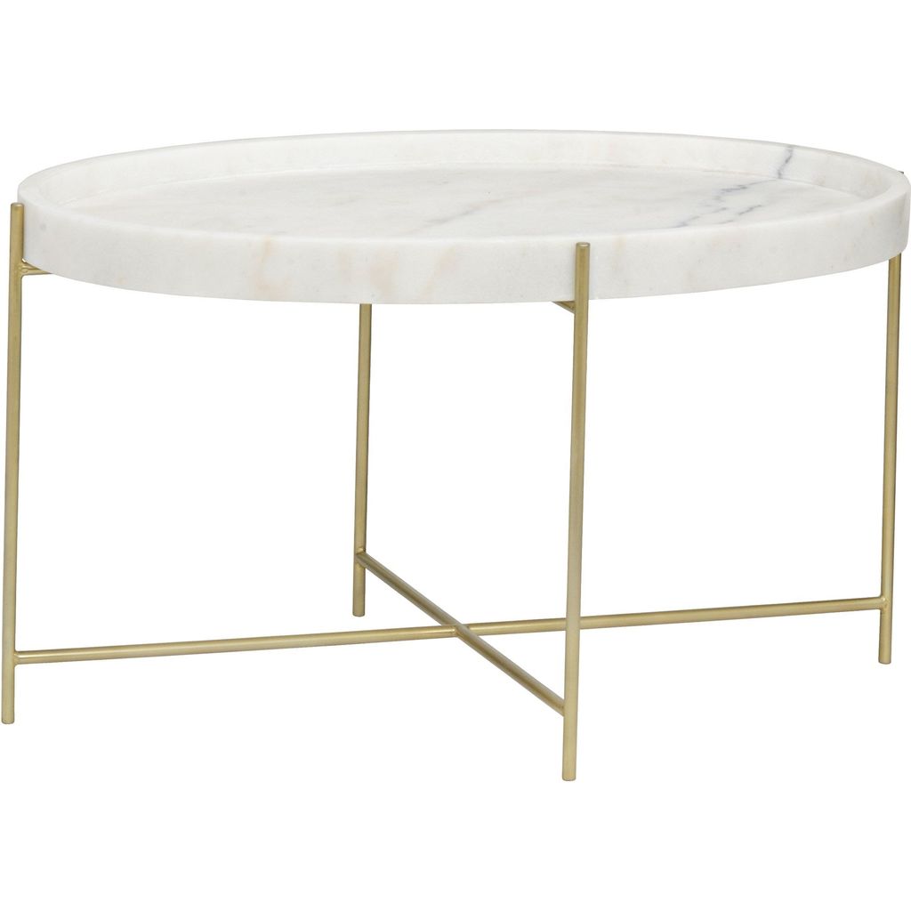 Primary vendor image of Noir Che Cocktail Table - Industrial Steel & Bianco Crown Marble, 22"