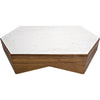 Noir Amsterdam Coffee Table - Walnut & Bianco Crown Marble, 32"