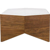 Noir Amsterdam Coffee Table - Walnut & Bianco Crown Marble, 32"