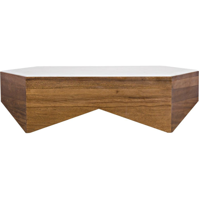 Primary vendor image of Noir Amsterdam Coffee Table - Walnut & Bianco Crown Marble, 32"