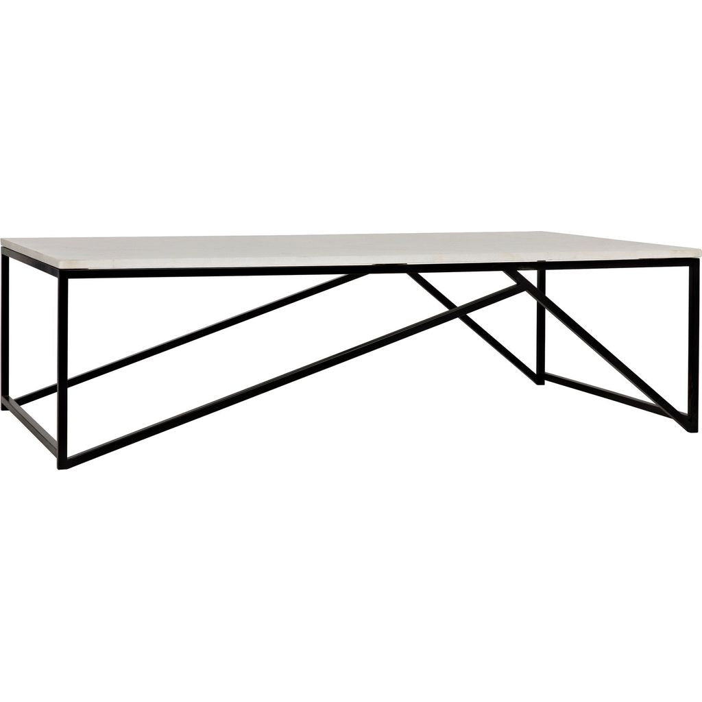 Primary vendor image of Noir Molimo Coffee Table - Industrial Steel & Bianco Crown Marble, 32"