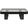 Noir Marshall Coffee Table, Black Steel, 34.5"