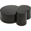 Noir Ella Coffee Table, Black Steel, 40"