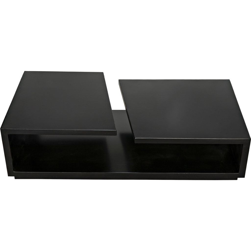 Noir Shift Coffee Table, Black Steel, 33"