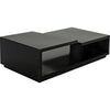 Noir Shift Coffee Table, Black Steel, 33"