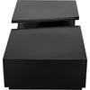 Noir Shift Coffee Table, Black Steel, 33"