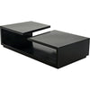 Noir Shift Coffee Table, Black Steel, 33"