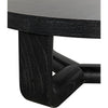 Noir Joel Coffee Table, Cinder Black - Mahogany & Veneer, 40"