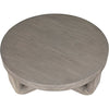 Noir Joel Coffee Table, Distressed Grey - Wire Brushed Mahogany & Veneer, 40"