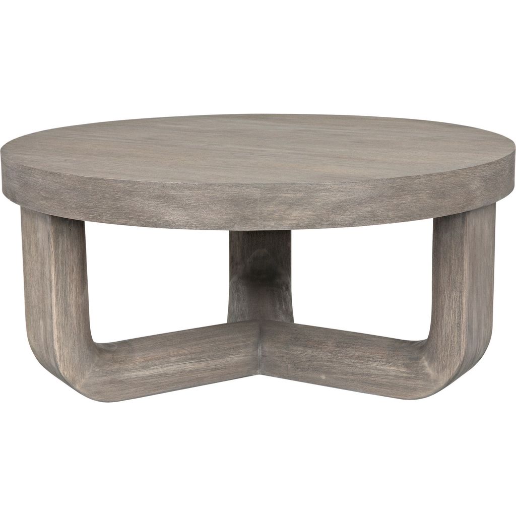 Primary vendor image of Noir Joel Coffee Table, Distressed Grey - Wire Brushed Mahogany & Veneer, 40"