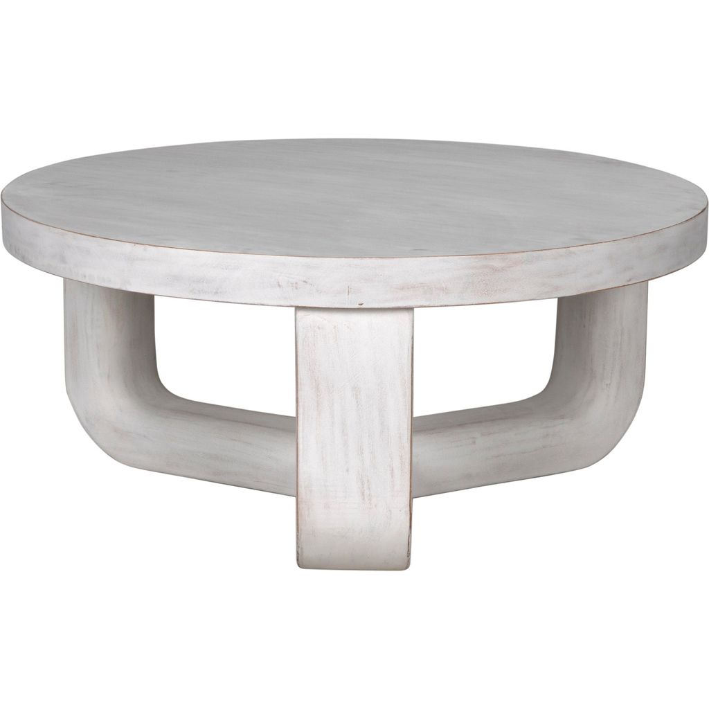 Primary vendor image of Noir Joel Coffee Table, White Wash - Mahogany & Veneer, 40"