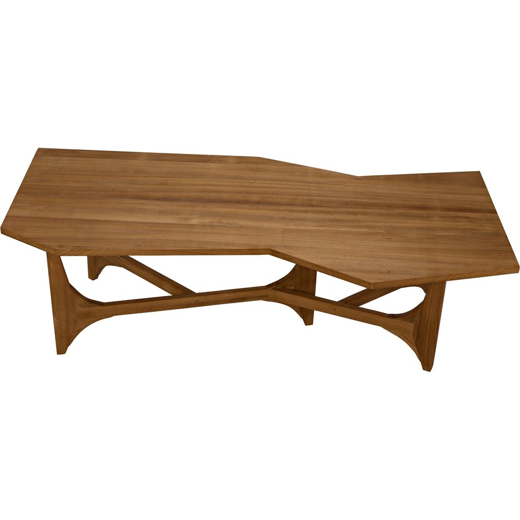 Noir Fenton Coffee Table, Gold Teak, 30.5"