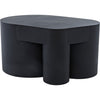 Noir Bain Coffee Table, Black Steel, 24"