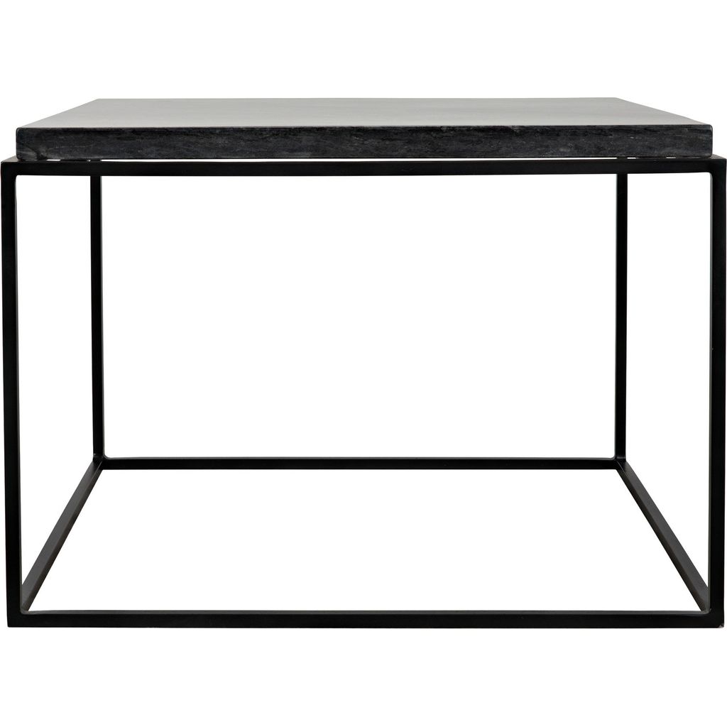 Primary vendor image of Noir Lomax Coffee Table - Industrial Steel & Night Snow Marble, 26"