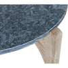 Noir Confucius Coffee Table - Elm & Night Snow Marble, 33.5"