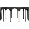 Noir Achille Coffee Table, Black Steel, 37"