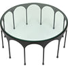 Noir Achille Coffee Table, Black Steel, 37"