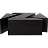 Noir Element Coffee Table, Black Steel, 36"