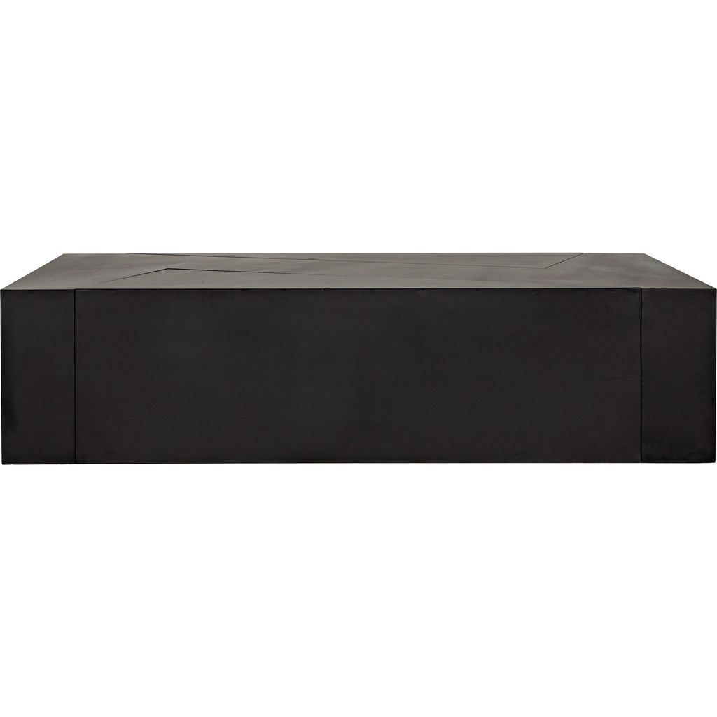 Noir Element Coffee Table, Black Steel, 36"