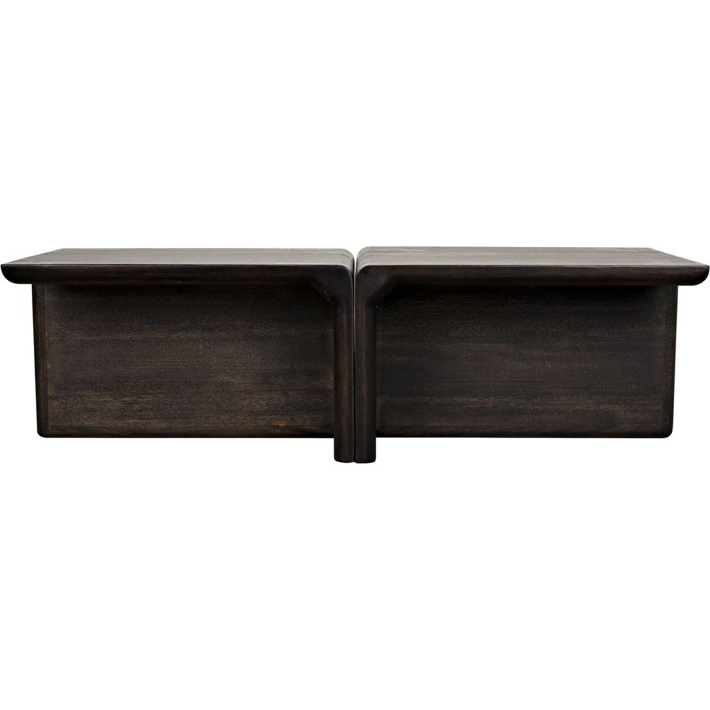 Noir Hagen Coffee Table, Ebony Walnut, 30"